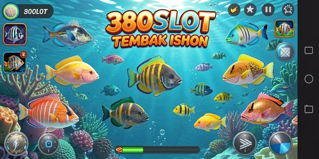 Tampilan gameplay 380SLOT dengan aksi tembak ikan yang seru.