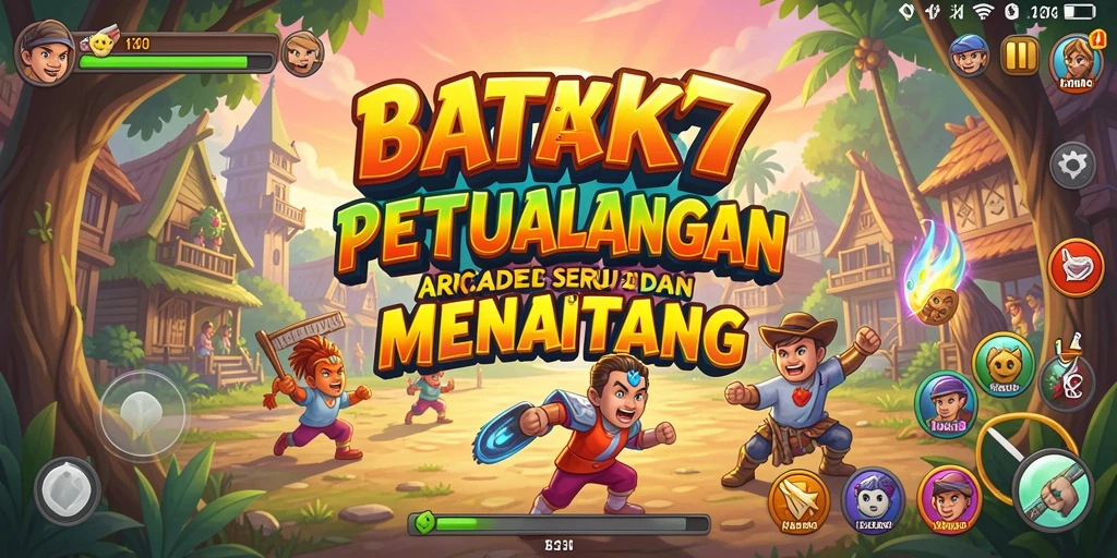 Tampilan gameplay seru dan penuh warna dari BATIK77.