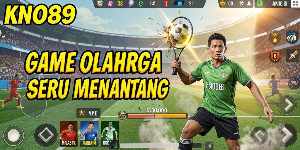 Tangkapan layar gameplay KNO89 menampilkan aksi seru dalam pertandingan olahraga.