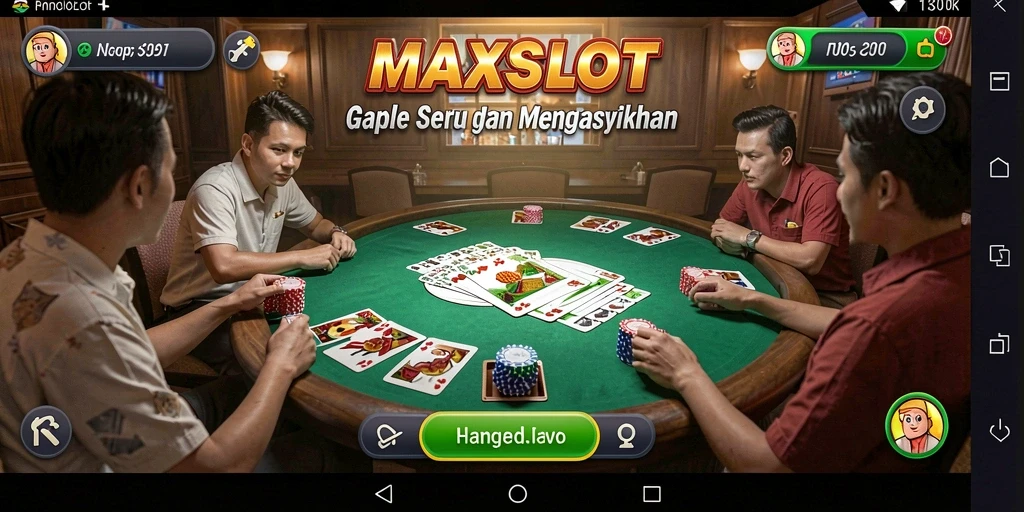 Tampilan gameplay Gaple yang seru dan interaktif di MAXSLOT.