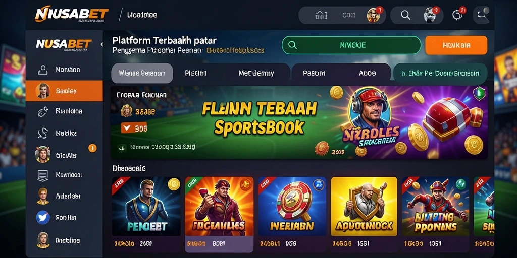 Tampilan permainan NUSABET saat taruhan olahraga berlangsung.