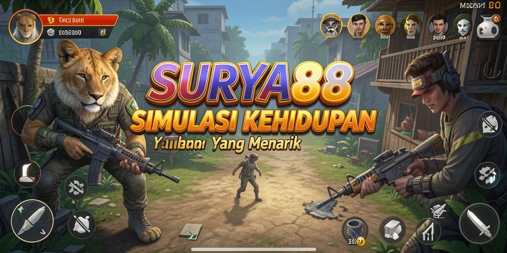 Tangkapan layar dari gameplay SURYA88 menampilkan interaksi sosial dan simulasi kehidupan.