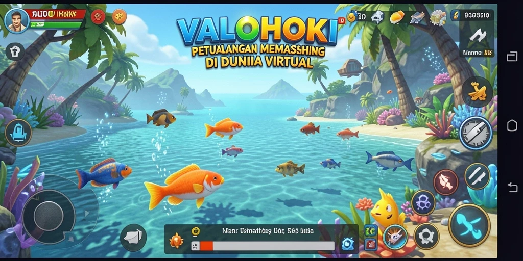 Screenshot VALOHOKI menampilkan gameplay memancing yang menakjubkan.